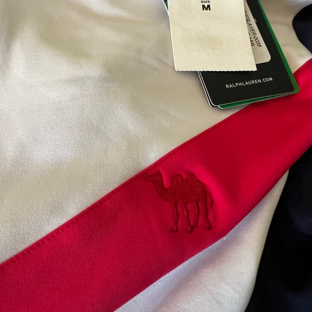 NWT Medinah Country Club Ralph Lauren Navy, Red and White Chevron Striped Top - Picture 7 of 7